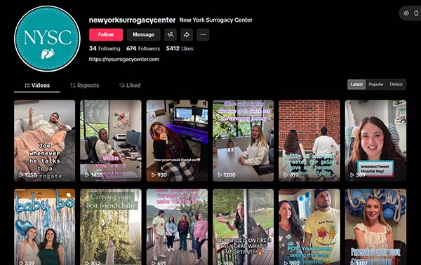 New York Surrogacy Center Tik Tok